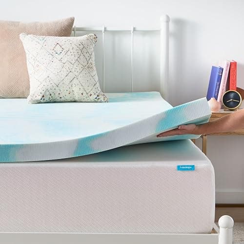 LINENSPA Memory Foam Mattress Topper - 3 Inch Gel Infused Memory Foam - Plush Feel - Cooling and Pressure Relieving - CertiPUR Certified - Dorm Room Essentials - Queen Size thumbnail 7
