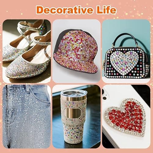 50000Pcs 3mm Jelly Rhinestones Bedazzling Kit | 40 Colors Resin Flatback Gems, 3Pcs B7000 Jewelry Glue, Bedazzler Kit for Diamond Art Crafting Bedazzled Book Shoes Nail thumbnail 5