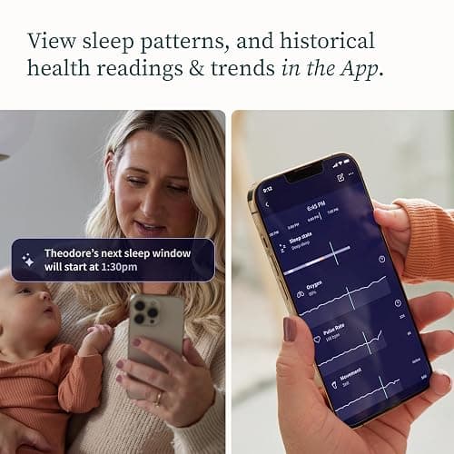 Dream Sock – Smart Wearable Baby Monitor - Infant Pulse Oximeter Tracks Oxygen & Heart Rate | Parents Receive Alerts, Sleep & Health Insights via App | FDA Cleared thumbnail 4