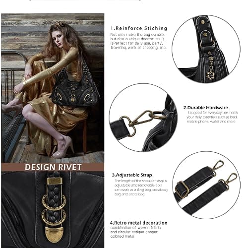 Angelkiss Hobo Purses and handbags for Women Satchel Handbag Women Purses Large Daily Shoulder Bags | Purses, handbags, Handbag, Women Purses, Large, Daily thumbnail 6