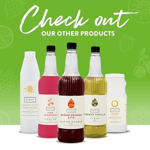 Simply Sugar Free Strawberry Syrup, Low Calorie, Vegan & Nut Free Flavoured Syrup for Coffee, Cocktails & Baking (1 Litre) thumbnail 6