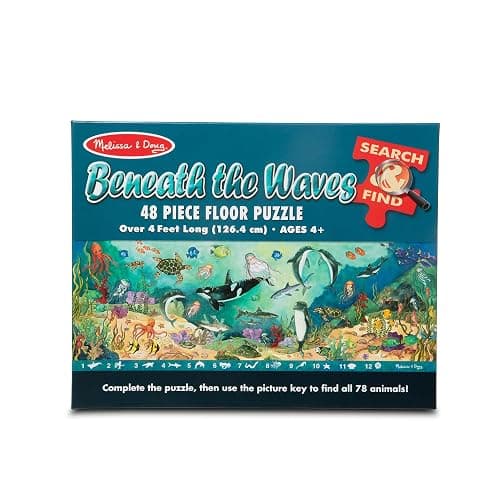 Melissa & Doug Search and Find Beneath The Waves Floor Puzzle (48 pcs, Over 4 feet Long) - FSC Certified thumbnail 4