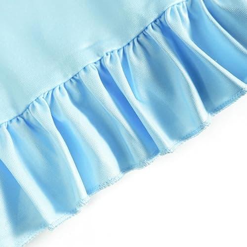 LQSZ 2Pcs Girls Nightgowns 3-10 Years Flutter Short Sleeves Nightdress Nightie Dress Sleepwear Pajamas for Little Girls thumbnail 8