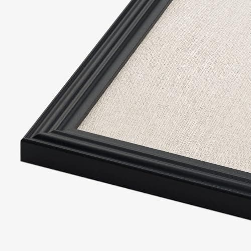 Navaris Framed Linen Bulletin Board - 17 x 23 inches Fabric Jewelry Organizer Pinboard for Wall Memory Memo Pin Board - Linen with Frame thumbnail 6
