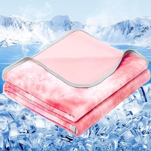 inhand Cooling Blanket Queen Size (90"x90"), Cooling Blankets for Hot Sleepers, Absorbs Heat to Keep Adults Cool for Summer Nights Sweats, Thin Cold Lightweight Blanket for Couch Bed, All Season Use - Image 1