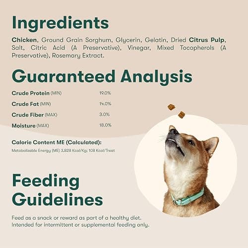 Jinx Chicken Bites Jerky Dog Treats - Soft & Chewy, All Natural Dog Jerky Treats with Cage-Free Chicken - Pet Products for All Dogs (Puppies, Adults & Seniors) - 5oz thumbnail 7