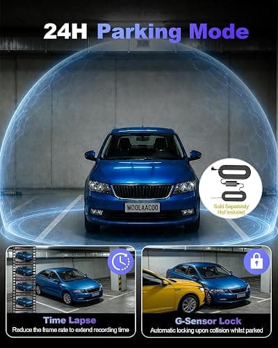 Dash Cam Front and Rear 4K+1080P, 5GHz WiFi, App Control, with 64GB Card | 24H Parking Mode, G-Sensor Locks Important Footage, Loop Recording, Easy Video Transfer and Playback thumbnail 6