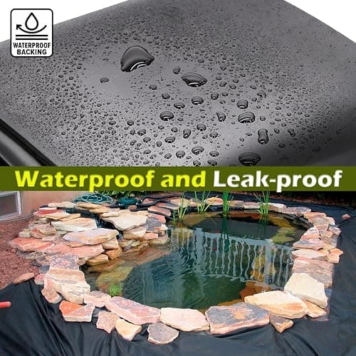 Froidesente 7 x 10 FT Pond Liner, 20 Mil Pond Liners for Outdoor Ponds, HDPE Pond Liner Easy Cutting Puncture Resistant, Pond Liners for Water Garden Fountain Waterfall, Koi Fish Aquaculture Pond thumbnail 4