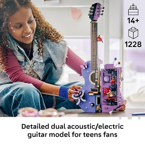 LEGO Editions Olivia Rodrigo's Dual Guitar 43031 | Collectible Building Toy for Teens, Ages 14+, Olivia Rodrigo Minifigure, Bedroom Decor, 1228 pieces, Gift for Birthdays thumbnail 2