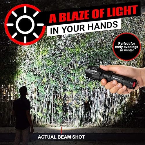 LED Flashlight High Lumens, Mini Tactical LED Flashlight 2 Pack, 5 Modes Zoomable Beam, Battery Powered (Batteries Not Included) for Camping, Hunting, Home & Emergency, Compact Small LED Flashlight thumbnail 4