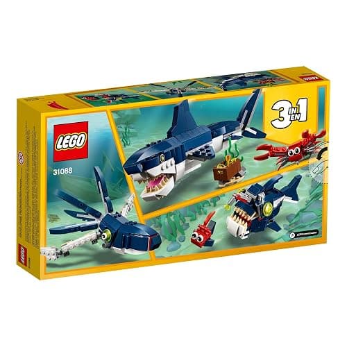 LEGO Creator 3 in 1 Deep Sea Creatures, Transforms from Shark and Crab to Squid to Angler Fish, Sea Animal Toys, Gifts for 7 Plus Year Old Girls and Boys, 31088 thumbnail 6