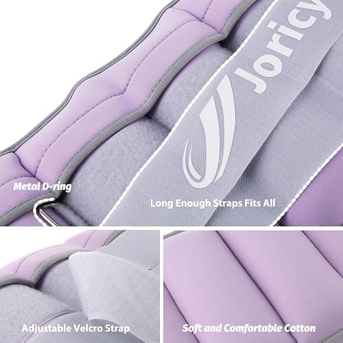 Adjustable Ankle Weights for Women Men Kids 1/2/3/4/5/6/8/10/12/20 LBS 1 Pair Wrist Leg Arm Weights with Removable Weight Strength Training Weight for Walking Running Fitness Physical Therapy thumbnail 2