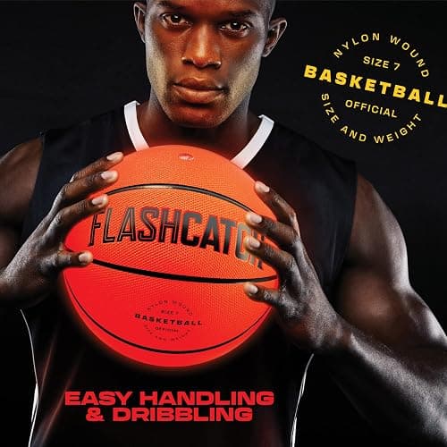 FlashCatch Light Up Basketball - Glow in The Dark - Sports Gear Accessories Gifts for Boys 8-15+ Year Old - Kids Teens Gift Birthday Ideas - Teen Boy Toys Ages 8 9 10 11 12 13 14 15 Outdoor Teenager thumbnail 6