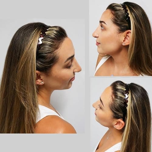 Camila Paris CP3881 French Headband for Women, Tortoise Shell, Strong Hold Grip Women's Hair Band, Ligth and Very Flexible, No Slip and Durable Styling Girls Hair Accessories, Made in France thumbnail 2