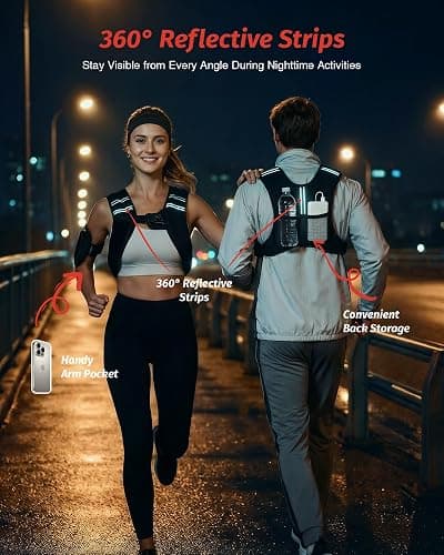 ZELUS Weighted Vest, 6lb/8lb/12lb/16lb/20lb/25lb/30lb Weight Vest with Reflective Stripe for Workout, Strength Training, Running, Fitness, Muscle Building, Weight Loss, Weightlifting thumbnail 6