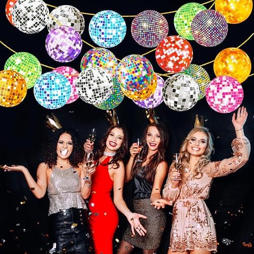 Grevosea 2 Pcs Colorful Disco Ball Party Banner, Disco Themed Party Supplies for Baby Shower, Classroom & Family Gatherings thumbnail 7