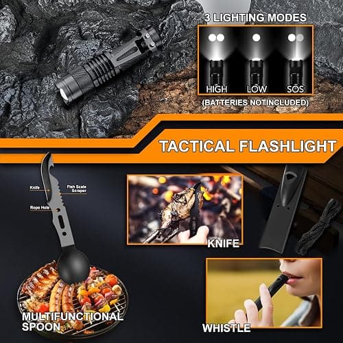 Gifts for Men Dad Him Birthday Christmas Fathers Day, Cool Gadget/Survival Gear and Equipment, Unique Camping Hunting Hiking Outdoor Gear, Gift Idea for Valentines Day Boyfriend Boys Stocking Stuffer thumbnail 4