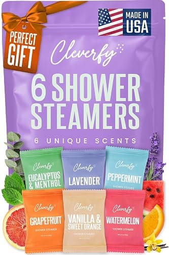 Cleverfy Shower Steamers Aromatherapy - Birthday Gifts for Women, Mom, Wife, Grandma, Her, Best Friend, Daughter, Sister, Teens & Girlfriend - College Essentials for Girls - Teacher Gifts - 6 Tablets - Image 1