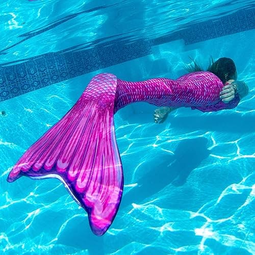 Fin Fun Mermaidens - Mermaid Tails for Swimming for Women, Teens and Adults with Monofin - Medium - Malibu Pink thumbnail 7