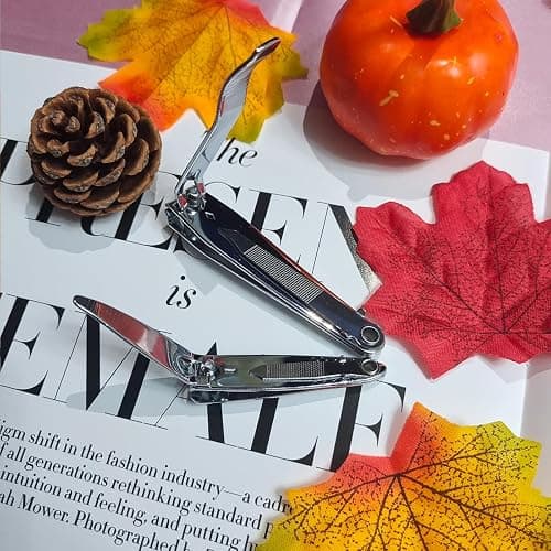 ULYSIA Nail Clippers Set, Ultra Sharp Stainless Steel Fingernail and Toenail Clipper Cutters,Travel Nail Kit for Men Women thumbnail 2