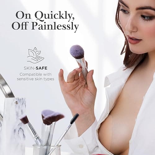 Nippies Nipple Covers for Women - Reusable Sticky Silicone Pasties with Travel Case - Original Circle or Lift Style Available thumbnail 6