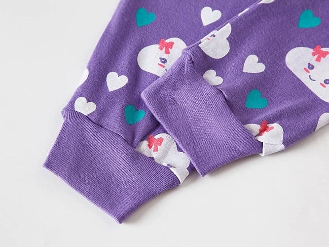 Babyroom Girls Matching Doll&Toddler 4 Piece Cotton Pajamas Toddler Christmas Sleepwear thumbnail 7