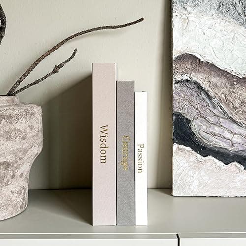 Decorative Books for Home Decor - Decorative Books for Coffee Table, Linen - Minimalist - Aesthetic - Fake - Faux Books for Decoration, Photo Storage and Keepsake Box, Motivational Animal Theme thumbnail 4