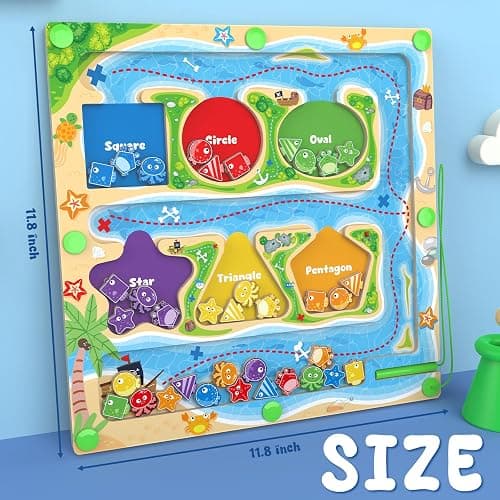 MTYOKILN Magnetic Color & Shape Maze - Montessori Toys for 3 4 5 Year Old, Color and Shape Sorting Toy, Montessori Toys for Kids Boys Girls Gifts Ages3+, Preschool Learning Activities thumbnail 2