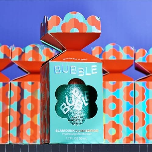 Bubble Skincare Slam Dunk Hydrating Face Moisturizer - Lightweight Face Lotion With Vitamin E + Aloe Vera - Daily Facial Moisturizer for Normal + Dry Skin - Glam Edition (50ml) thumbnail 6
