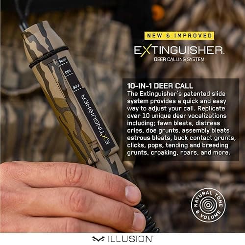 Extinguisher Deer Call by Illusion | Grunt Tube | Buck, Doe, Fawn | Adjustable 10-in-1 Call | Color (CAMO/Black) | Freeze Resistant thumbnail 3
