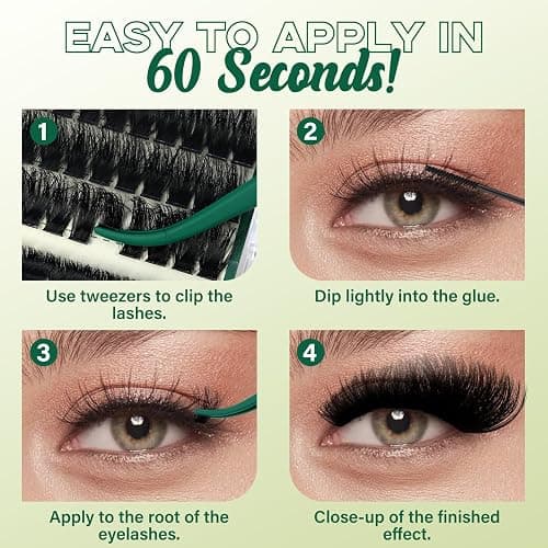 KEYYOU Lash Clusters 3D Effect 231pcs Eyelash Clusters 100D200D 10-18mm D Curl Wispy Lashes Individual Cluster Lashes Natural Volume Soft DIY Lash Extensions (3D-100D200D-D-10-18MIX) thumbnail 6