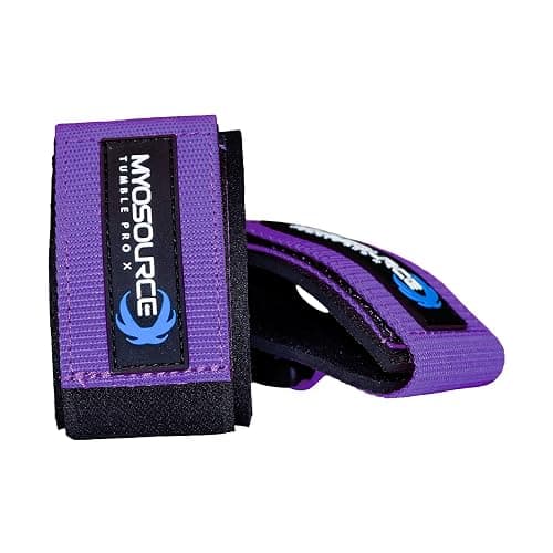Myosource Kinetic Bands Tumble Pro X Ankle Straps Kit – Cheerleading Standing Tumbling Equipment, Gymnastics Backhandspring Trainer – Includes Flexibility Stunt Stretch Strap – Blue, Pink, Purple thumbnail 7