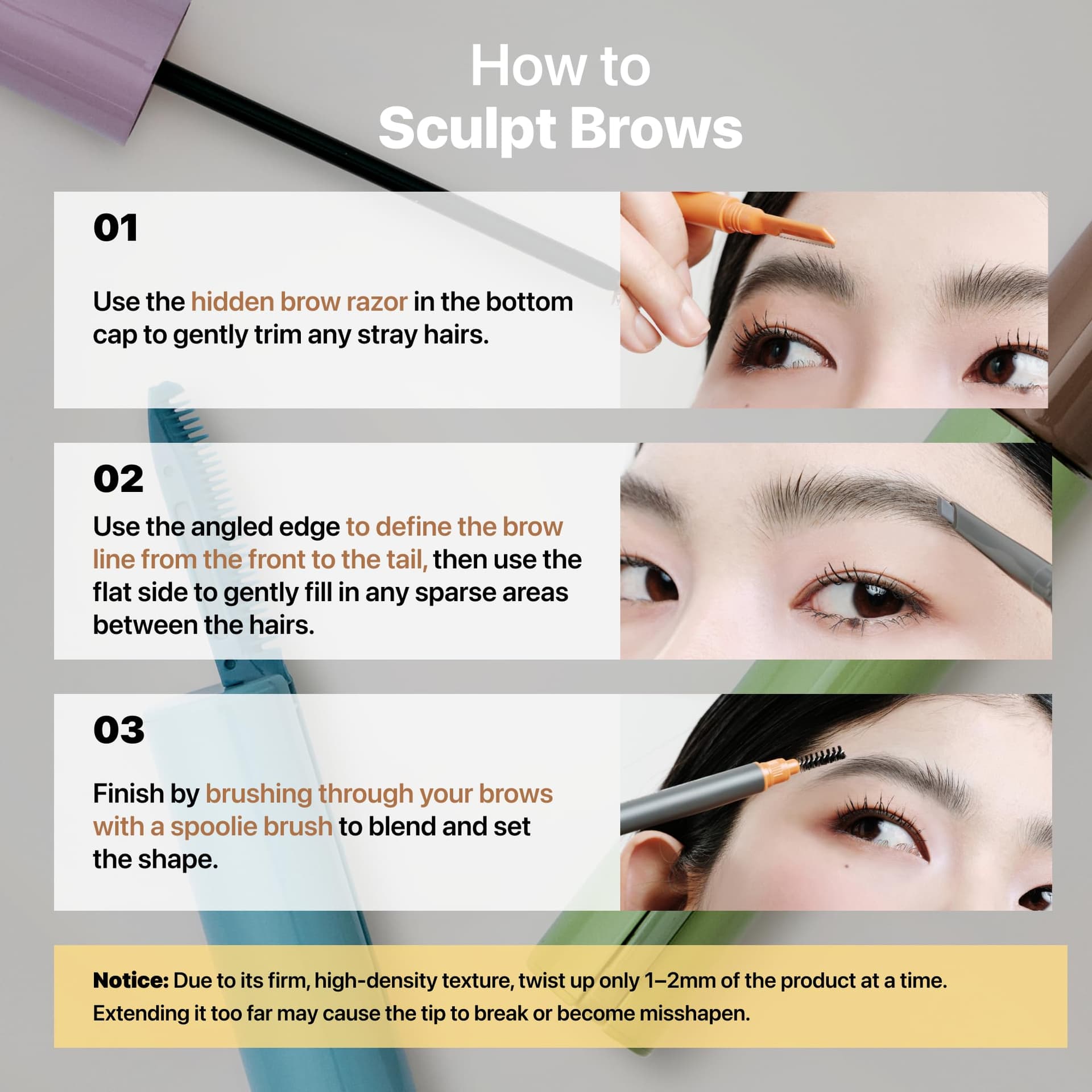 ENTROPY MAKEUP Tough Brow Sculpture Pencil, 3-In-1 Eyebrow Pencil with Built-In Razor & Brush, Smudge-Free, Long-Lasting, Natural Finish, Cool Gray (Charcoal)18g thumbnail 9