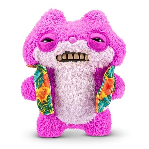 Fuggler Vacay Vibes by ZURU, Funny Ugly Monster, Plush, Collectible, Toy (Sketchy Squirrel - Pink) - Image 1