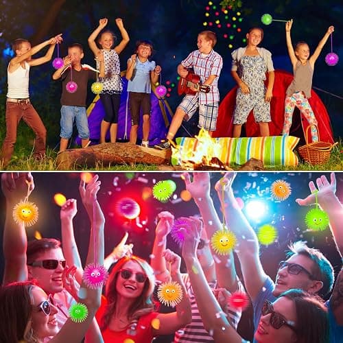 24 PCS Light Up Balls Party Favors for Kids 4-8 8-12 Sensory Squeeze Toys Bulk LED Puffer Balls Classroom Prizes Goodie Bags Stuffers Pinata Fillers Birthday End of Year Student Return Gifts thumbnail 6