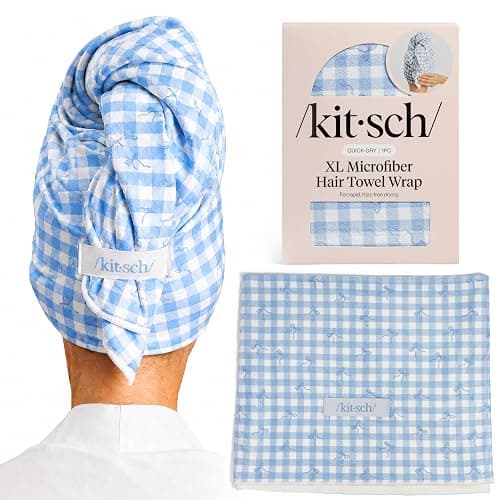 Kitsch XL Microfiber Hair Towel Wrap for Women - Image 1