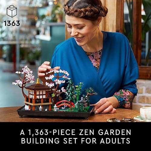 LEGO Icons Tranquil Garden Building Set - Detailed Japanese Zen Garden DIY Kit for Adults, Ages 18+ - Gift for Him & Her - Building Block Set for Home Decor - 10315 - Green thumbnail 2