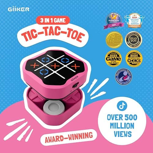 GiiKER Tic Tac Toe Bolt Game, Original 3-in-1 Handheld Puzzle Game, Portable Travel Games for Car Ride, Toys Gift Idea for Kids and Adults, Birthday Gifts for Boys Girls thumbnail 2