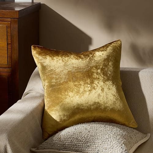 GIGIZAZA Gold Velvet Pillow Covers 16x16, Set of 2 Couch Throw Decorative Pillow Covers Soft Modern Living Room Square Cushion Fall Pillowcases thumbnail 6
