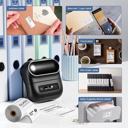 ItriAce M220 Label Maker for Halloween, Address Label Printer Prints 0.78-3 inch, Portable Label Printers with Tape for Small Business & Homeuse, Compatible with Phones and PC, with 40x30mm Label thumbnail 6
