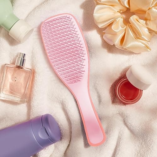 Tangle Teezer Naturally Curly Ultimate Detangler Hairbrush for 3C-4C Curly Coily Hair - Two-Tiered Teeth Define Curls & Reduce Frizz - Mango & Pink - Mango & Pink thumbnail 5