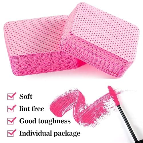 MAQIHAN 600 Lint Free Nail Wipes - Pink Nail Polish Remover Wipes Lint Free Nail Wipes Pads for Gel Nails No Lint Nail Glue Wipes Eyelash Extensions Toallitas Para Uñas Sin Pelusa Nail Supplies thumbnail 4