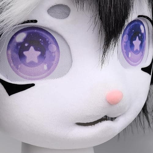 CROOOLTRRY Funny Mask and Paws Set Costume for Adult Cosplay Anime Halloween Cheshire Cat Fox Masquerade Party thumbnail 6