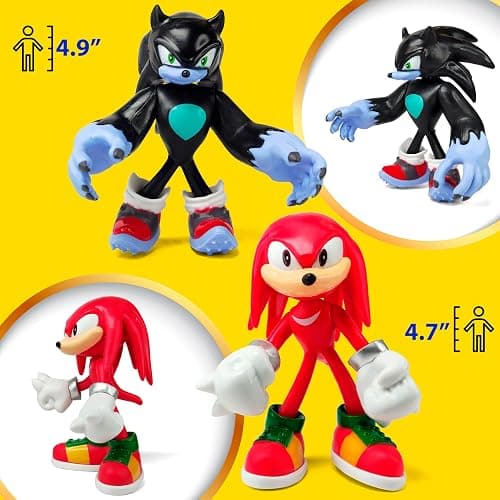 Toysvill Sonic the Hedgehog Big Action Figures (Set of 10 pcs), Collection Toys, Birthday Cake Decoration Party Supplies Cake Topper thumbnail 2