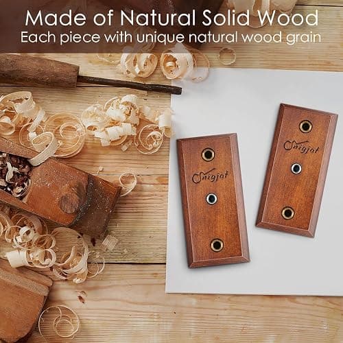 SNIGJAT Guitar Wall Mount 2 Pack, Guitar Hanger Wall Hook Holder Stand with Screws, Hardwood Mount Hanger for Acoustic Bass,Banjo, Mandolin thumbnail 2