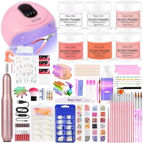 Acrylic Nail Kit with Drill & U V Light - Complete Starter Set for Beginners With Everything - Image 1