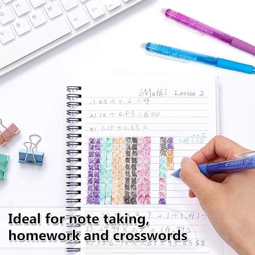 Vanstek 18 Colors Retractable Erasable Gel Pens Clicker, Fine Point(0.7), Make Mistakes Disappear, Premium Comfort Grip for Drawing Writing Planner and Crossword Puzzles thumbnail 5