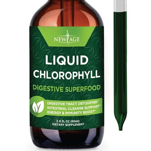 NEW AGE Chlorophyll Liquid Drops - Natural Concentrate – Energy Booster, Digestion and Immune System Supports, Internal Deodorant, Liver Function - (2 Fl Oz (Pack of 1)) - Image 1