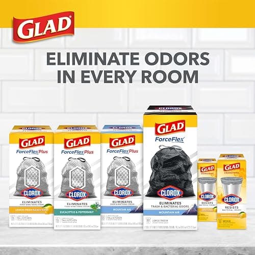 Glad Odorshield Small Drawstring Trash Bags, 4 Gal, Pink, Cherry Blossom, 34 Ct, Pack May Vary - Cherry Blossom - 34 Count (Pack of 1) thumbnail 8