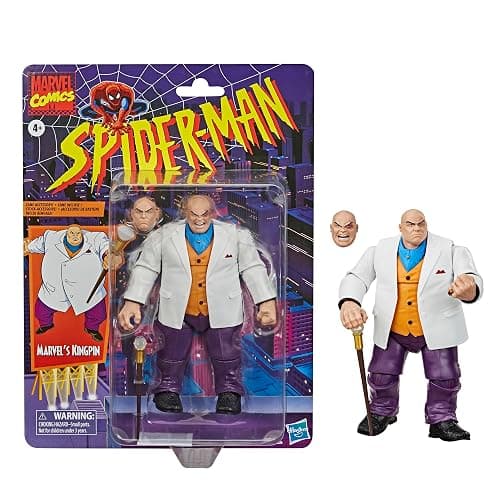 Marvel Hasbro Legends Series 6-inch Collectible Kingpin Action Figure Toy Vintage Collection | Comic-Inspired Vintage Sculpt, Articulated Joints, Includes 1 Accessory, Ages 4 Plus thumbnail 3